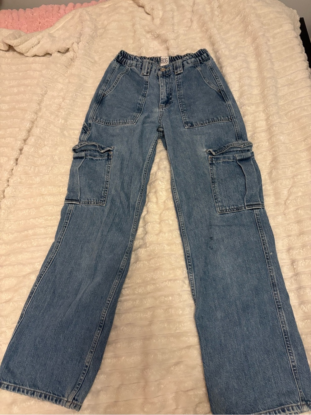 BDG Blue Denim Cargo Jeans